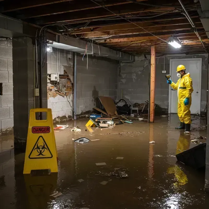 Flooded Basement Electrical Hazard in North Fort Myers, FL Property